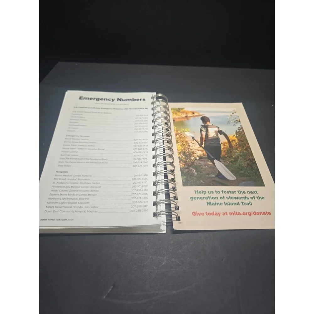 New Comprehensive The 2025 Maine Island Trail Guide Spiral Bound Paperback